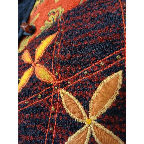 Drapers & Damons Artsy Patchwork Jacket Blazer Women Sz XL Holiday Christmas - Picture 8 of 17